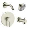 SMEPRK64T-1-BN Evanna Single Function Round ADA Pressure Balance Shower And Tub Set, Brushed Nickel