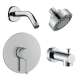 SMEPRK64T-1-PC Evanna Single Function Round ADA Pressure Balance Shower And Tub Set, Polished Chrome