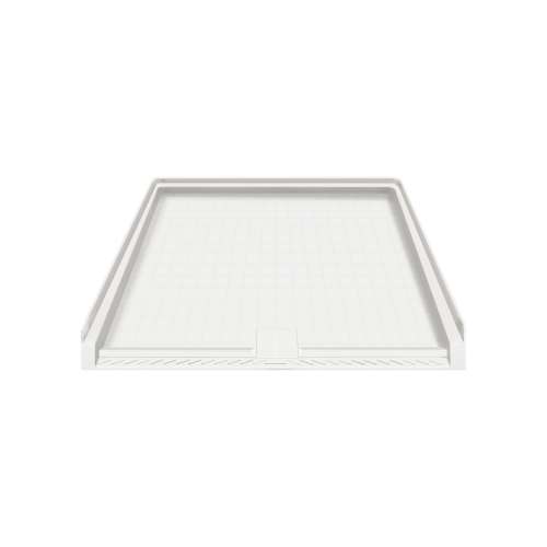 SMFTA3938C-01 40-in x 38-in Solid Surface Barrier Free ADA Shower Base With Trench Drain, White
