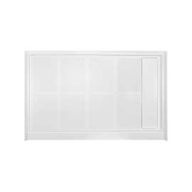 Linear 48-in x 36-in Rectangular Alcove Shower Base with Right Hand Drain - In Multiple Colors - SMFL4836R-M