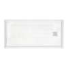 SMFM6032R-21 Monterey 60-in x 32-in Cultured Marble Shower Base With Color Matched Drain Cover And Right Hand Drain, White