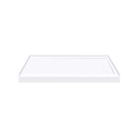 48-in x 34-in Low Threshold Right Hand Concealed Drain Shower Base, White