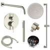 SMFTRK1610HB-2-BN FlowStat Two Function Round ADA Thermostatic With Hand Shower On Bar Set, Brushed Nickel