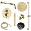 SMFTRK1610HB-2-CB FlowStat Two Function Round ADA Thermostatic With Hand Shower On Bar Set, Champagne Bronze