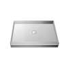 SMFTT4940C 49-in x 40-in Ready Tile Shower Base With Center Drain, Unfinished Grey