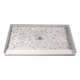 SMFPT6036C-HO 60-in x 36-in Genuine Marble Pre-Tiled And Pre-Grouted Shower Base With Center Drain, Hexagon Off-White