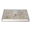 SMFPT6036C-PC 60-in x 36-in Genuine Marble Pre-Tiled And Pre-Grouted Shower Base With Center Drain, Pebble Creme