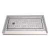 SMFPT6036L-SW 60-in x 36-in Genuine Marble Pre-Tiled And Pre-Grouted Shower Base With Left Hand Drain, Square White