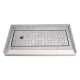 SMFPT6036L-SW 60-in x 36-in Genuine Marble Pre-Tiled And Pre-Grouted Shower Base With Left Hand Drain, Square White