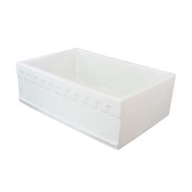 K-SMFUSE302010 Cairns 30-in x 20-in x 10-in Reversible (English/Plain) Front Super Single Bowl Farmhouse Undermount Fireclay Kitchen Sink Kit With Bottom Sink Grid, Flip-Top Sink Strainer, And Sink Drain Installation Kit, White