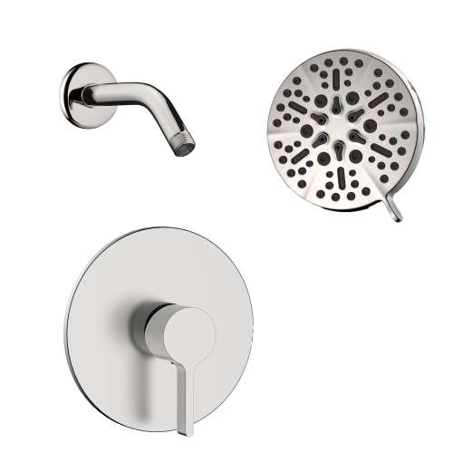 SMGPRK65-1-BN Greyson Single Function Round ADA Pressure Balance Shower Set, Brushed Nickel