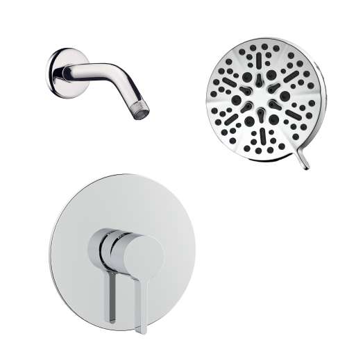 SMGPRK65-1-PC Greyson Single Function Round ADA Pressure Balance Shower Set, Polished Chrome