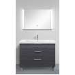 SMLME3524 Eclipse 35-in x 24-in LED-Front Lit Contemporary Mirror With Touch Sensor