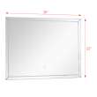 SMLMF3022 Fargo 30-in x 22-in LED-Backlit Contemporary Mirror With Touch Sensor