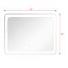 SMLMG2420 Griffin 24-in x 20-in LED-Front Lit Contemporary Mirror With Touch Sensor