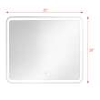 SMLMG3028 Griffin 30-in x 28-in LED-Front Lit Contemporary Mirror With Touch Sensor
