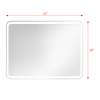 SMLMG3528 Griffin 35-in x 28-in LED-Front Lit Contemporary Mirror With Touch Sensor