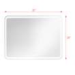 SMLMG3528 Griffin 35-in x 28-in LED-Front Lit Contemporary Mirror With Touch Sensor