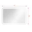 SMLMG4728 Griffin 47-in x 28-in LED-Front Lit Contemporary Mirror With Touch Sensor