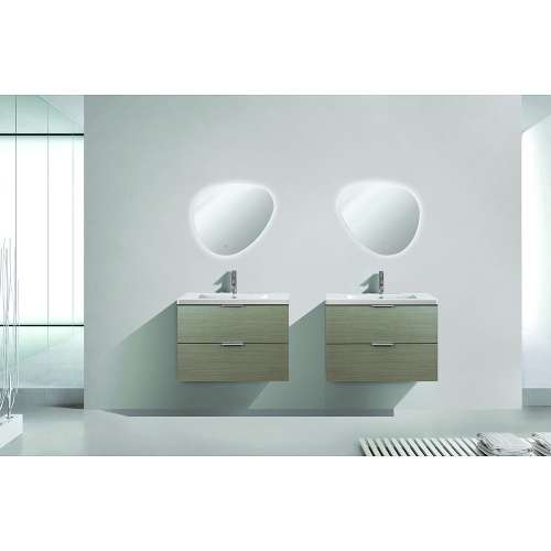 SMLMH2623-LR Hayden 26-in x 23-in LED-Backlit Left and Right Contemporary Mirrors Kit With Touch Sensor