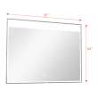 SMLMT3524 Toldeo 35-in x 24-in LED-Backlit Contemporary Mirror With Touch Sensor