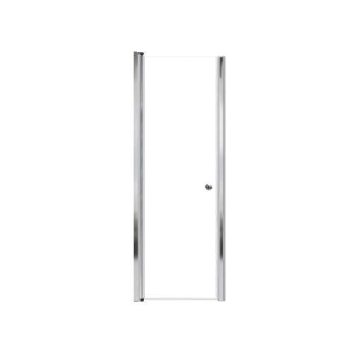 SMLSD247006C-PC Lydia 24-in x 70-in Pivot Shower Door With 1/4-in Clear Glass And Double-Sided Knobs, Polished Chrome