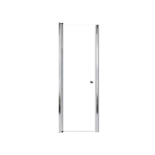 SMLSD257006C-PC Lydia 25-in x 70-in Pivot Shower Door With 1/4-in Clear Glass And Double-Sided Knobs, Polished Chrome