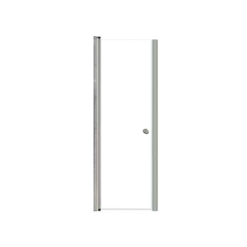SMLSD267006C-BS Lydia 26-in x 70-in Pivot Shower Door With 1/4-in Clear Glass And Double-Sided Knobs, Brushed Stainless