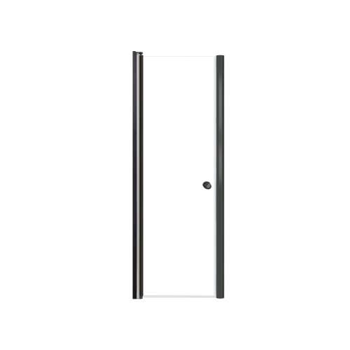 SMLSD267006C-MB Lydia 26-in x 70-in Pivot Shower Door With 1/4-in Clear Glass And Double-Sided Knobs, Matte Black