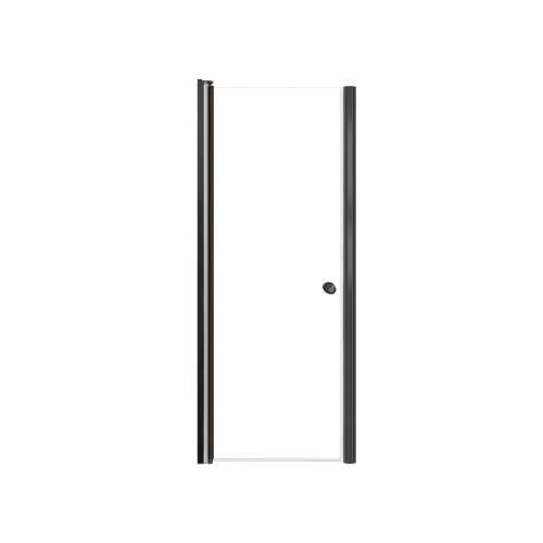 SMLSD287006C-MB Lydia 28-in x 70-in Pivot Shower Door With 1/4-in Clear Glass And Double-Sided Knobs, Matte Black