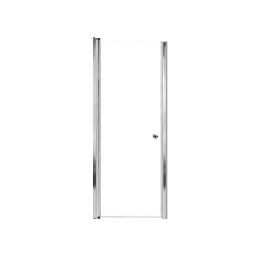 SMLSD287006C-PC Lydia 28-in x 70-in Pivot Shower Door With 1/4-in Clear Glass And Double-Sided Knobs, Polished Chrome