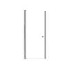 SMLSD297006C-BS Lydia 29-in x 70-in Pivot Shower Door With 1/4-in Clear Glass And Double-Sided Knobs, Brushed Stainless