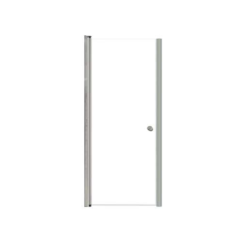 SMLSD297006C-BS Lydia 29-in x 70-in Pivot Shower Door With 1/4-in Clear Glass And Double-Sided Knobs, Brushed Stainless