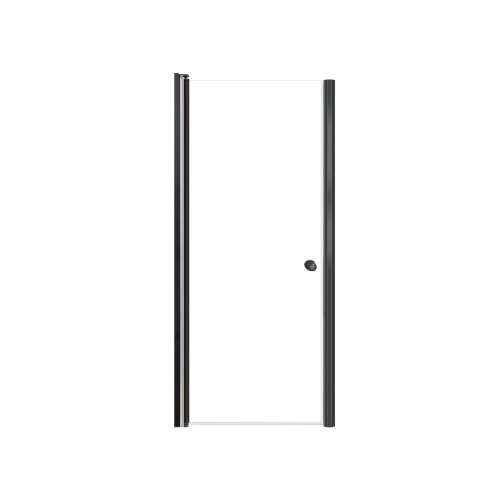 SMLSD297006C-MB Lydia 29-in x 70-in Pivot Shower Door With 1/4-in Clear Glass And Double-Sided Knobs, Matte Black
