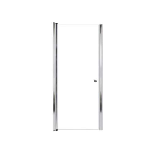 SMLSD297006C-PC Lydia 29-in x 70-in Pivot Shower Door With 1/4-in Clear Glass And Double-Sided Knobs, Polished Chrome