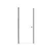 SMLSD307006C-BS Lydia 30-in x 70-in Pivot Shower Door With 1/4-in Clear Glass And Double-Sided Knobs, Brushed Stainless