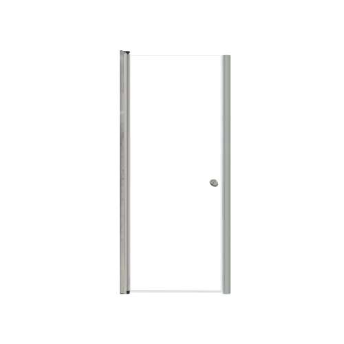 SMLSD307006C-BS Lydia 30-in x 70-in Pivot Shower Door With 1/4-in Clear Glass And Double-Sided Knobs, Brushed Stainless