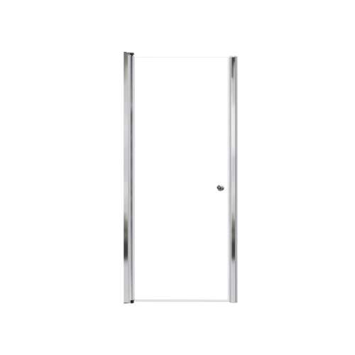 SMLSD307006C-PC Lydia 30-in x 70-in Pivot Shower Door With 1/4-in Clear Glass And Double-Sided Knobs, Polished Chrome
