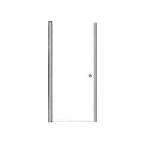SMLSD327006C-BS Lydia 32-in x 70-in Pivot Shower Door With 1/4-in Clear Glass And Double-Sided Knobs, Brushed Stainless