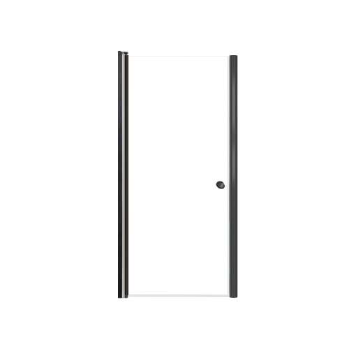 SMLSD327006C-MB Lydia 32-in x 70-in Pivot Shower Door With 1/4-in Clear Glass And Double-Sided Knobs, Matte Black