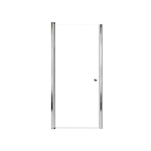 SMLSD327006C-PC Lydia 32-in x 70-in Pivot Shower Door With 1/4-in Clear Glass And Double-Sided Knobs, Polished Chrome