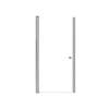 SMLSD337006C-BS Lydia 33-in x 70-in Pivot Shower Door With 1/4-in Clear Glass And Double-Sided Knobs, Brushed Stainless