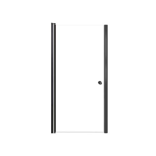 SMLSD347006C-MB Lydia 34-in x 70-in Pivot Shower Door With 1/4-in Clear Glass And Double-Sided Knobs, Matte Black