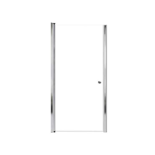 SMLSD347006C-PC Lydia 34-in x 70-in Pivot Shower Door With 1/4-in Clear Glass And Double-Sided Knobs, Polished Chrome