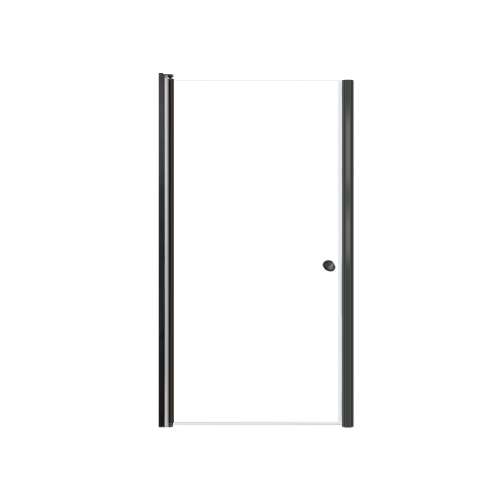 SMLSD357006C-MB Lydia 35-in x 70-in Pivot Shower Door With 1/4-in Clear Glass And Double-Sided Knobs, Matte Black