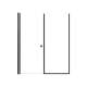 SMLSDF577006C-MB Lydia 57-in x 70-in Pivot Shower Door And Fixed Panel With 1/4-in Clear Glass And Double-Sided Knob Handles, Matte Black