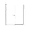 SMLSDF607006C-BS Lydia 60-in x 70-in Pivot Shower Door And Fixed Panel With 1/4-in Clear Glass And Double-Sided Knob Handles, Brushed Stainless