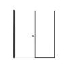 SMLSDF607006C-MB Lydia 60-in x 70-in Pivot Shower Door And Fixed Panel With 1/4-in Clear Glass And Double-Sided Knob Handles, Matte Black