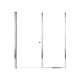SMLSDF617006C-PC Lydia 61-in x 70-in Pivot Shower Door And Fixed Panel With 1/4-in Clear Glass And Double-Sided Knob Handles, Polished Chrome