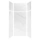 SMLWKX36367224-181 Luxura 36-in x 36-in x 72/24-in Glue to Wall 6-Piece Transition Shower Wall Kit, Misty River